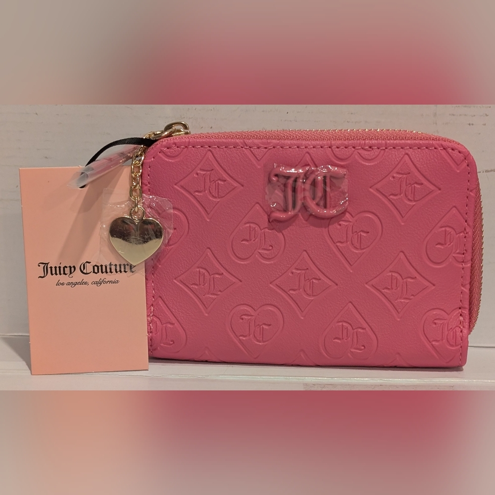 JUICY PINK DOUBLE ZIP WALLET